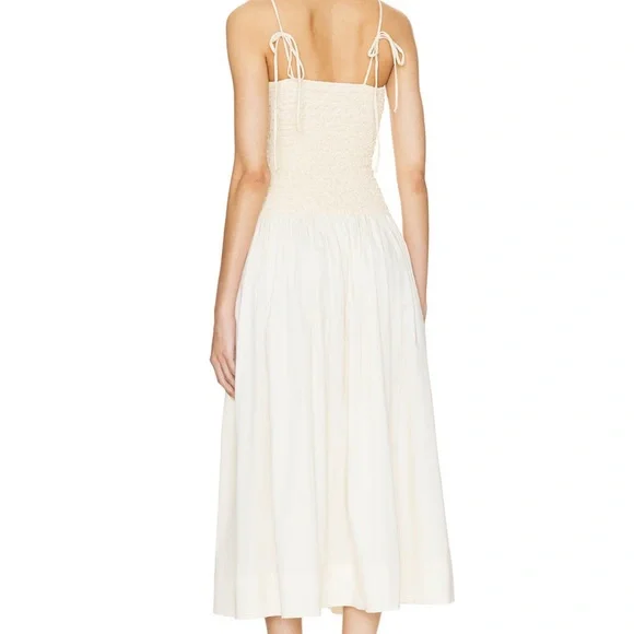 NWT Revolve LPA Stacci Midi Dress in Beige & Cream - Picture 4 of 4